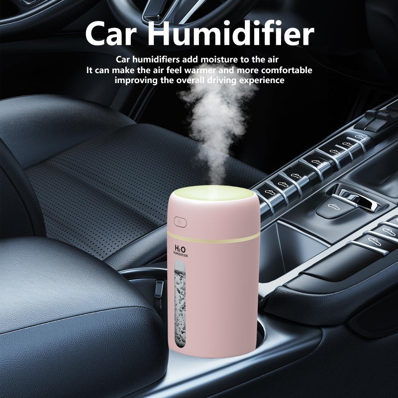 Lisacool Small Humidifier,Portable Mini Humidifier for Bedroom,Office, Car,Travel with Night Light, Auto Shut-Off,Super Quiet (Pink) - Image 5