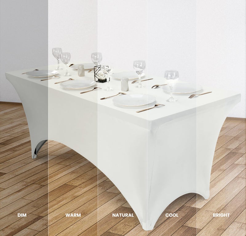 Utopia Kitchen 6FT Spandex Tablecloth [1 Pack, White] 200 GSM Stretch, Fitted, Washable and Wrinkle Resistant Table Cloth Rectangle Cover for Trade Shows, Wedding, Parties [72Lx30Wx30H Inch] - Image 4