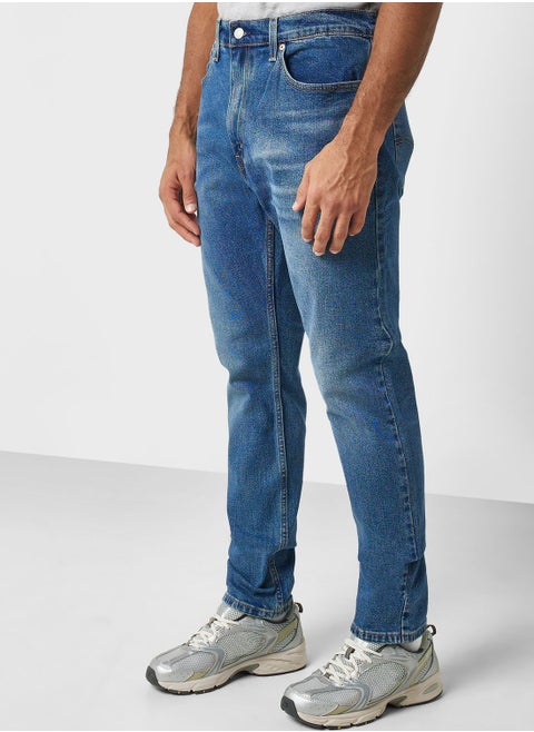 Light Wash Straight Fit Jeans