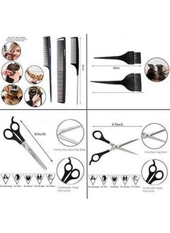 TWIREY Home And Professional Beauty Makeup Hair Cutting Scissors Apron Combs Hair Color Dye Brushes Bowl For Hair Color Salon Hair Clips Hair Treatment Kit Combosilicone Highlighting Cap  - Image 3