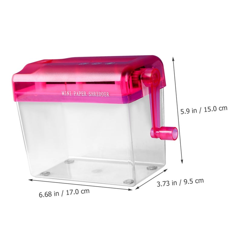 Compact Manual Paper Shredder Hand Crank Desktop Machine For Home Office Secure Document Shredding - Image 5