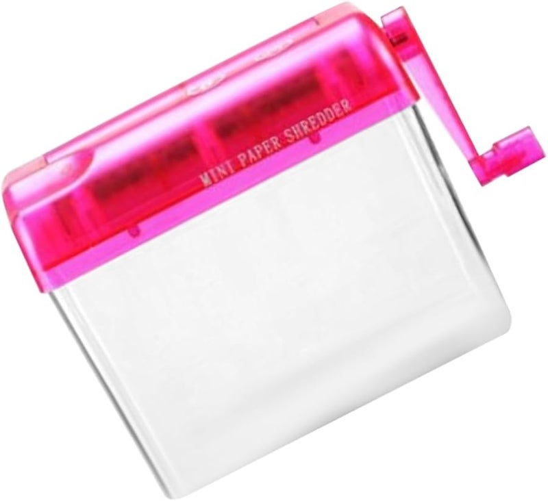 Compact Manual Paper Shredder Hand Crank Desktop Machine For Home Office Secure Document Shredding - Image 1