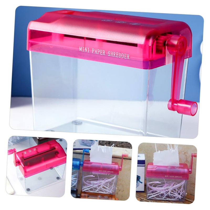 Compact Manual Paper Shredder Hand Crank Desktop Machine For Home Office Secure Document Shredding - Image 4