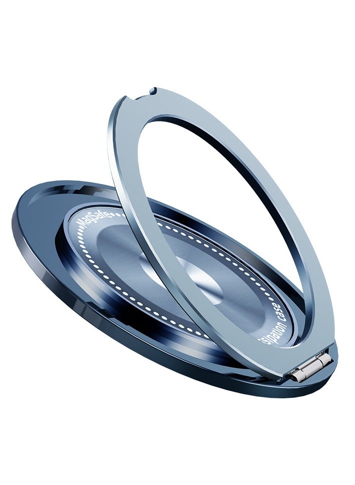 New mobile phone magnetic ring holder 360° rotating portable tablet desktop metal universal strong adhesive ring holder - Color: light blue - Image 1