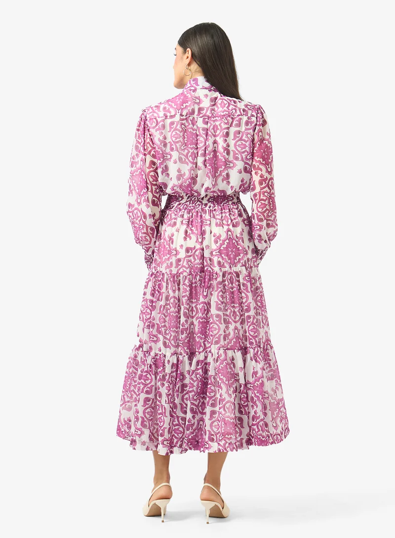 جولدن ابل Printed Maxi Dress