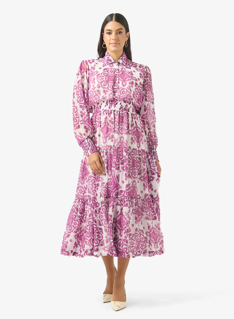 جولدن ابل Printed Maxi Dress