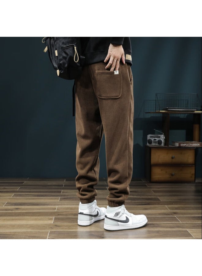 Dingfengbaoluo Men's Spring Casual Corduroy Pants American Style Elastic Cuffs Trendy Comfortable Snow Neil K901 Coffee 4XL - Image 5