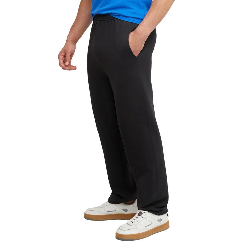 Hanes Men's EcoSmart Open Leg Pant with Pockets, black, 2X - Image 3