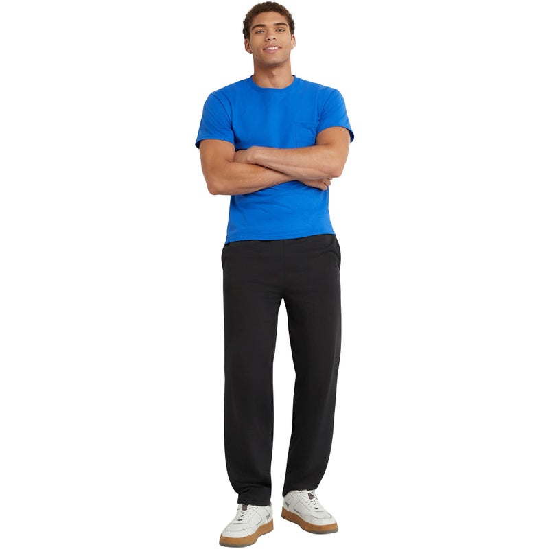Hanes Men's EcoSmart Open Leg Pant with Pockets, black, 2X - Image 5