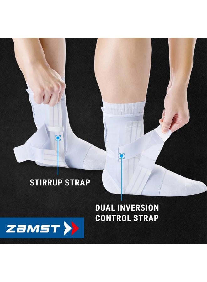 Zamst A1 White Ankle Brace for Sports - Breathable Sports Ankle Support for Men and Women with Adjustable Three Way Straps for Moderate Lateral Ankle Sprain - Left, Medium - Image 4