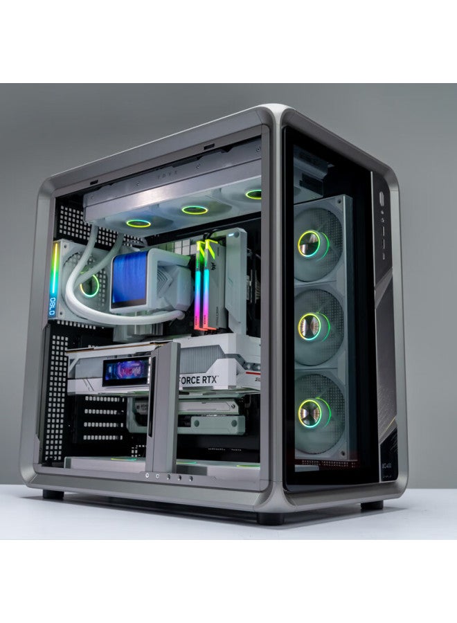 Jungle Leopard Conglinbao Xinglian Fan Lite240 Integrated Building Block Fan, Reverse Blade, 12cm Aluminum Blade, Synchronized Pwm Speed Control, White Case Fan, Argb Desktop Computer Fan, Quiet Operatio - Image 1