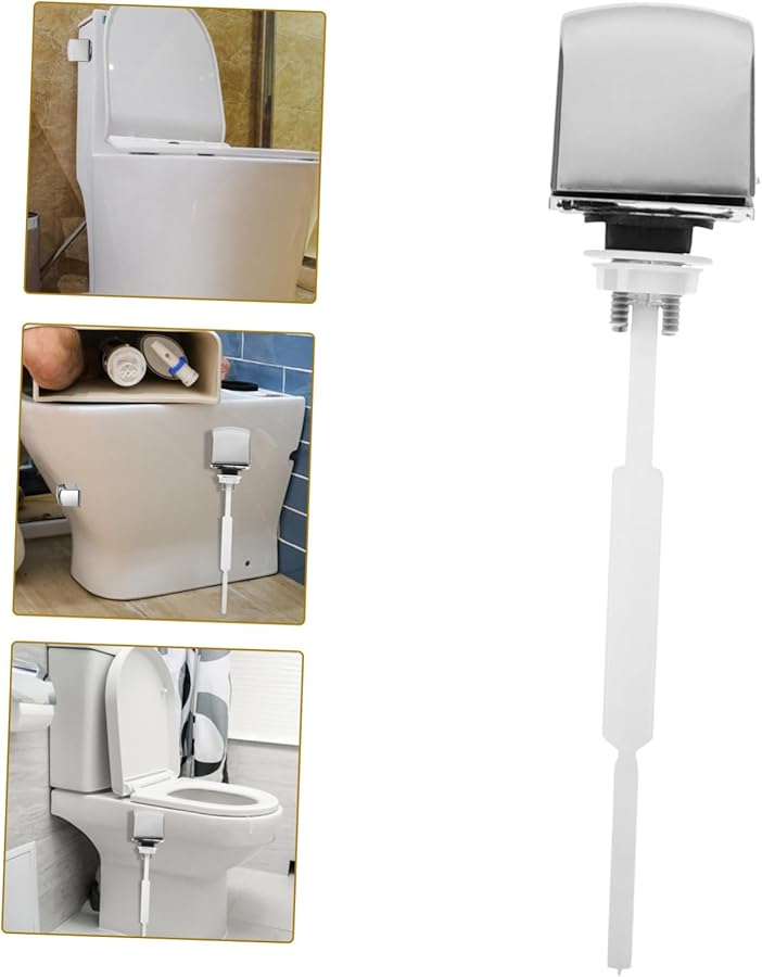 STOBOK زر دورة مياه مفرد من البلاستيك لخزان المياه بديل للضغط للمنزل والفندق - Image 5