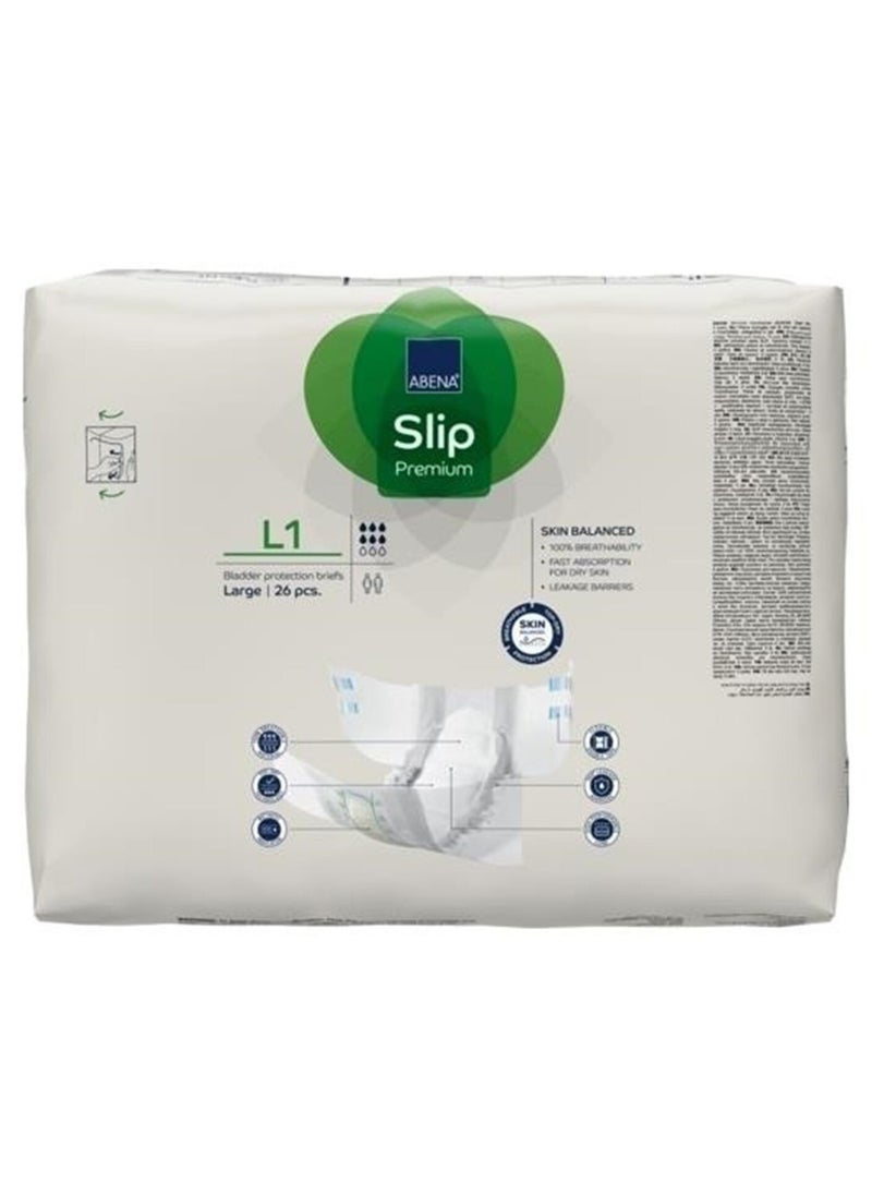 Abena Slip Premium L1 Diapers 26's  - Image 4