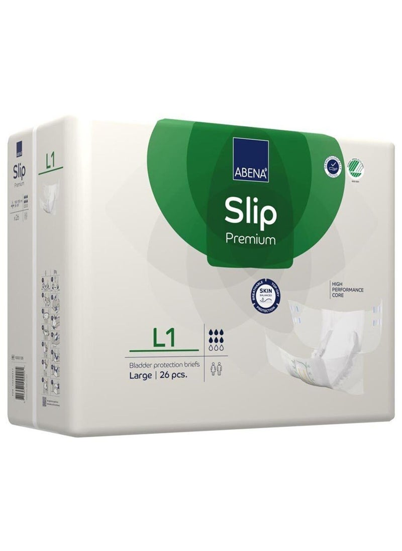 Abena Slip Premium L1 Diapers 26's  - Image 1