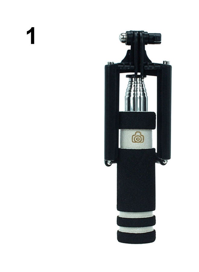 NIBEMINENT Mini Extendable Handheld Selfie Wired Stick Black - Image 1