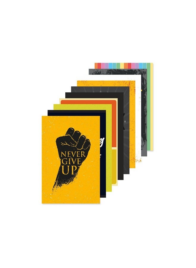 PAPER PLANE DESIGN Inspirational Posters - Motivational Quotes Wall Poster For Office and Study Room Home Décor Multicolour Set Of 10 Size (12 x 18 Inches) (Poster)