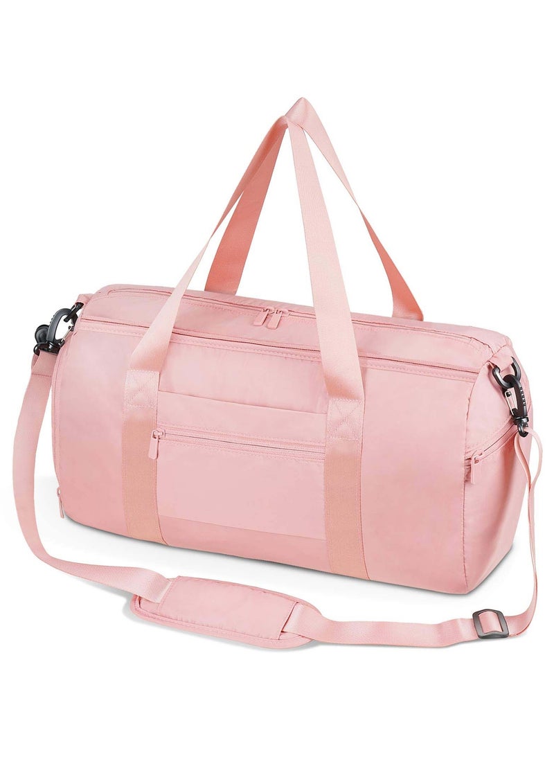 Captaintech Versatile Waterproof Gym Bag for All, Lightweight Sling Design with Shoe and Wet Clothes Compartments, Ideal for Sports and Travel (Pink)  - Image 1