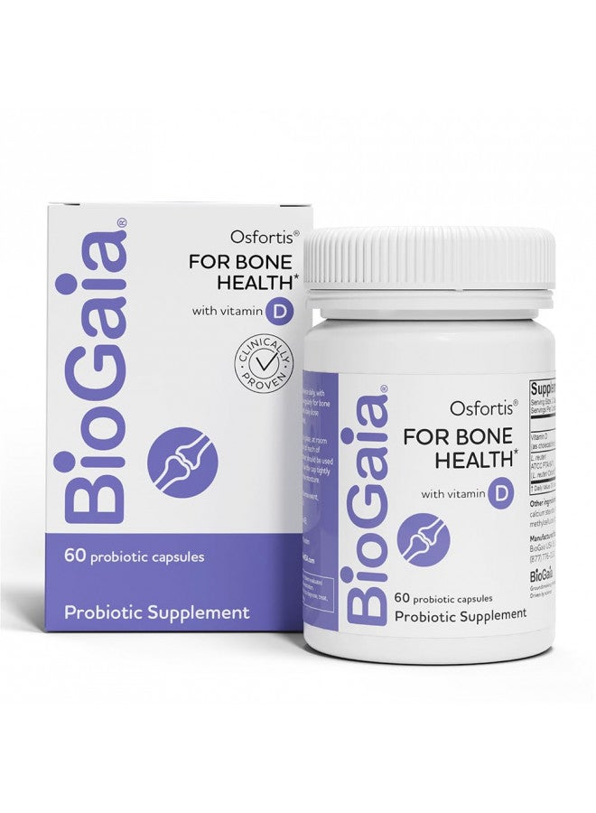 BioGaia BioGaia Osfortis, Womens Probiotic for Strong Bones, Immune Balance & GI Wellness, Contains L. reuteri 6475, 60 Capsules, 1 Pack - Image 1