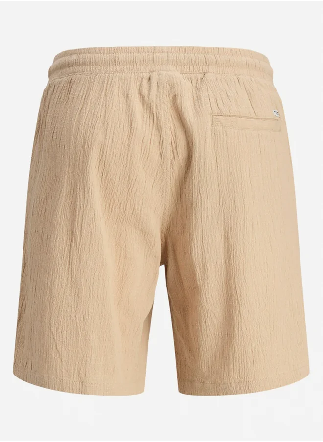 JACK & JONES Mid Rise Regular Fit Shorts with Drawstring