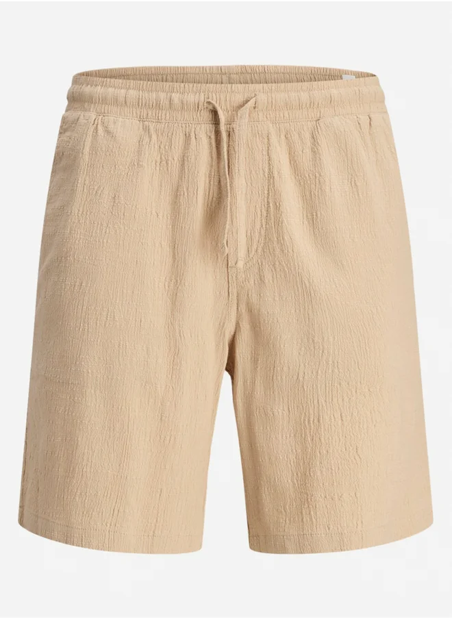 JACK & JONES Mid Rise Regular Fit Shorts with Drawstring