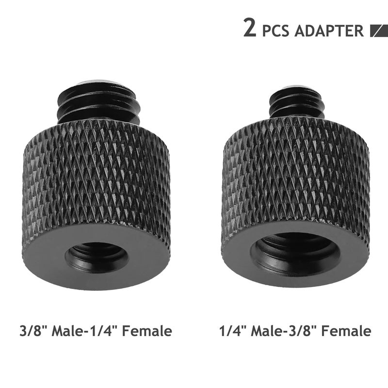 Frgyee 1/4 to 3/8 & 3/8 to 1/4 Camera Tripod Adapter - Male to Female Screw for Camera, Mount, Monitor - Image 3
