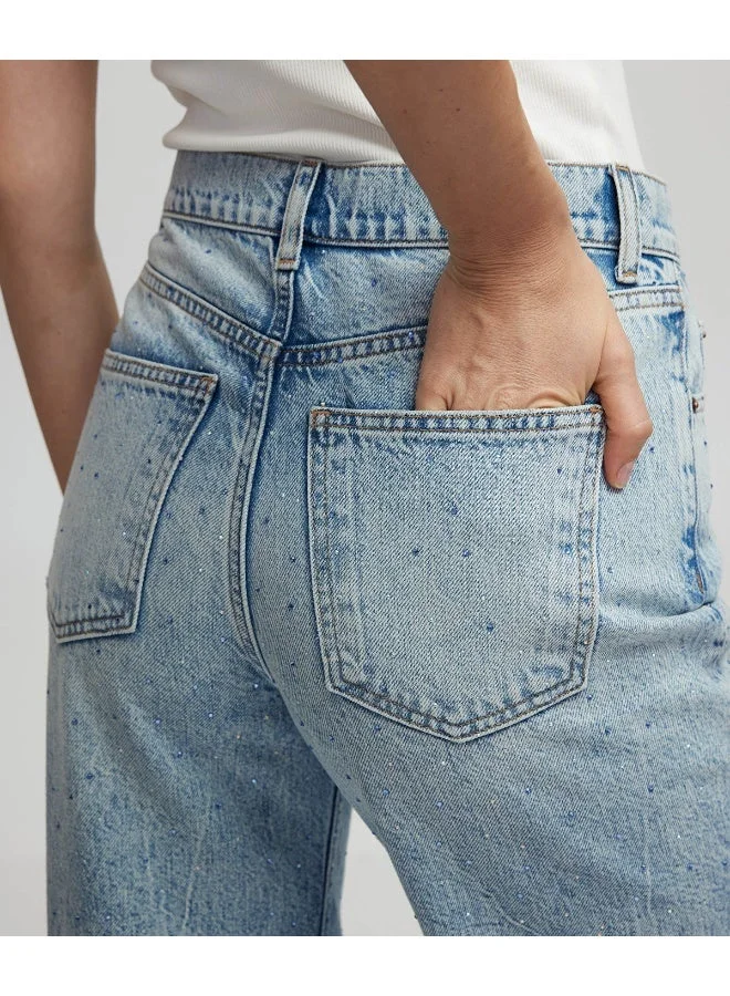 ابيكول جينز مرصع بالكريستال