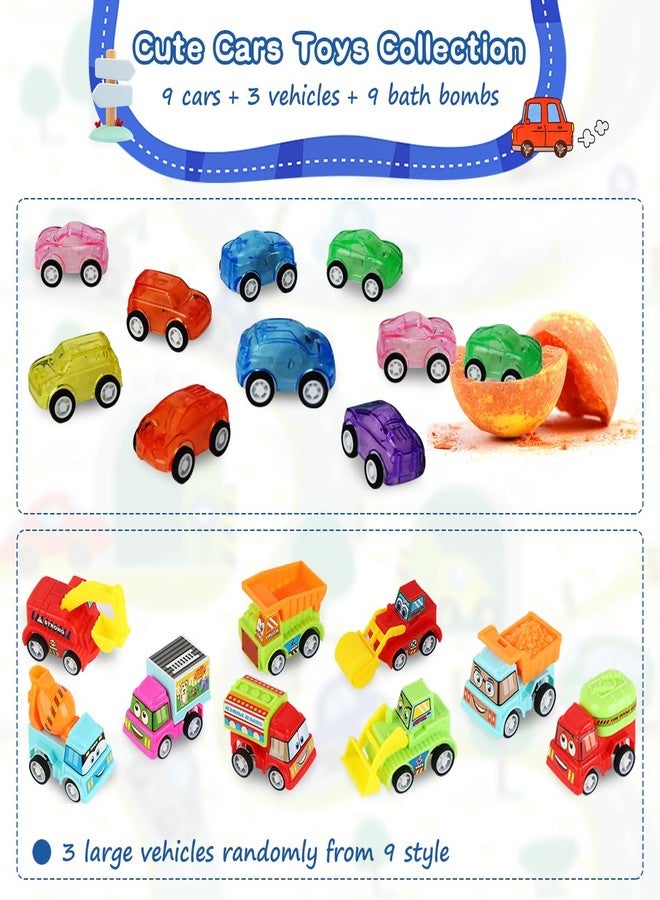 Lisotera Bath Bombs for Kids with Toys Inside, Kids Bath Bombs for Boys Girls, 9-Piece Bathbomb Set Includes 9 Pull-Back Cars and 3 Vehicles, Halloween Christmas Birthday Easter Gift Set for Children - Image 5