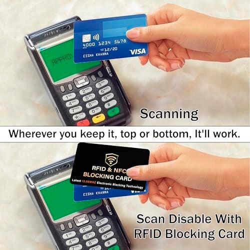SaiTech IT 20 Pack RFID Blocking Card, One Card Protects Entire Wallet Purse, NFC Contactless Bank Debit Credit Card Protector ID ATM Guard Card Blocker–(Black) - Image 5