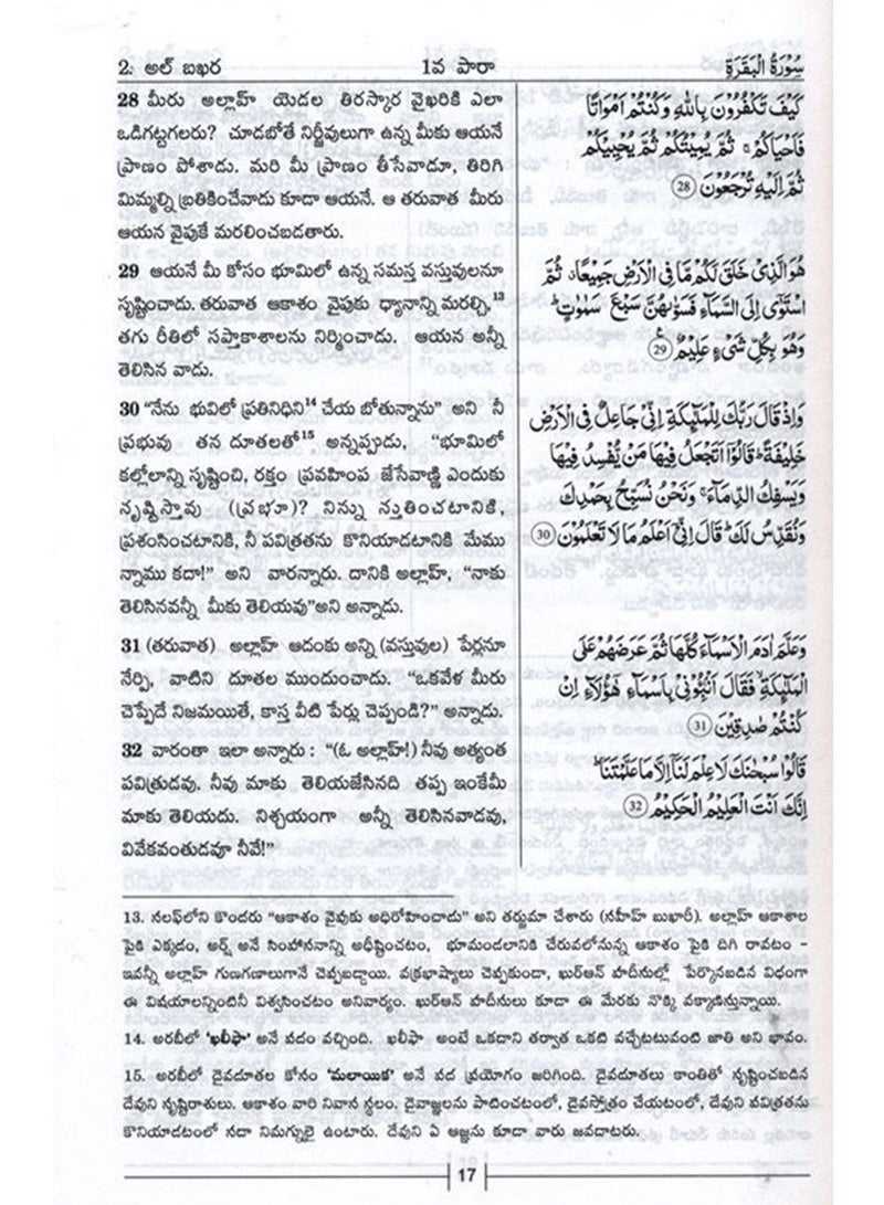 القرآن الكريم باللغة التيلجو (غلاف مقوى، التيلجو، سلة المسلمين) - Image 5