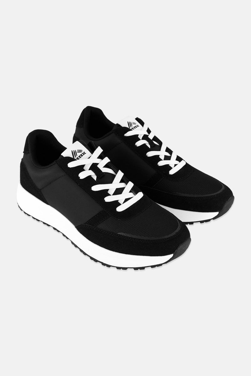 RBX Men Lace Up Running Shoes, Black - Image 1