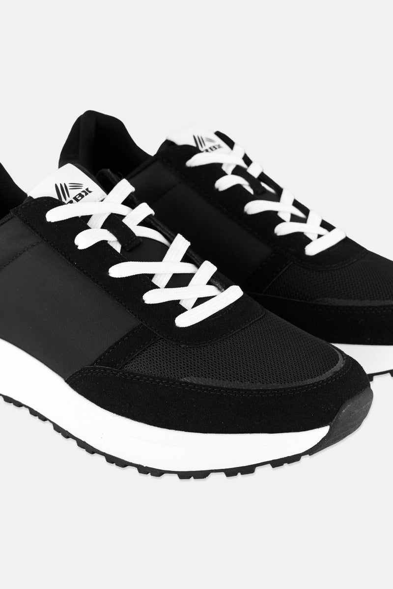 RBX Men Lace Up Running Shoes, Black - Image 3