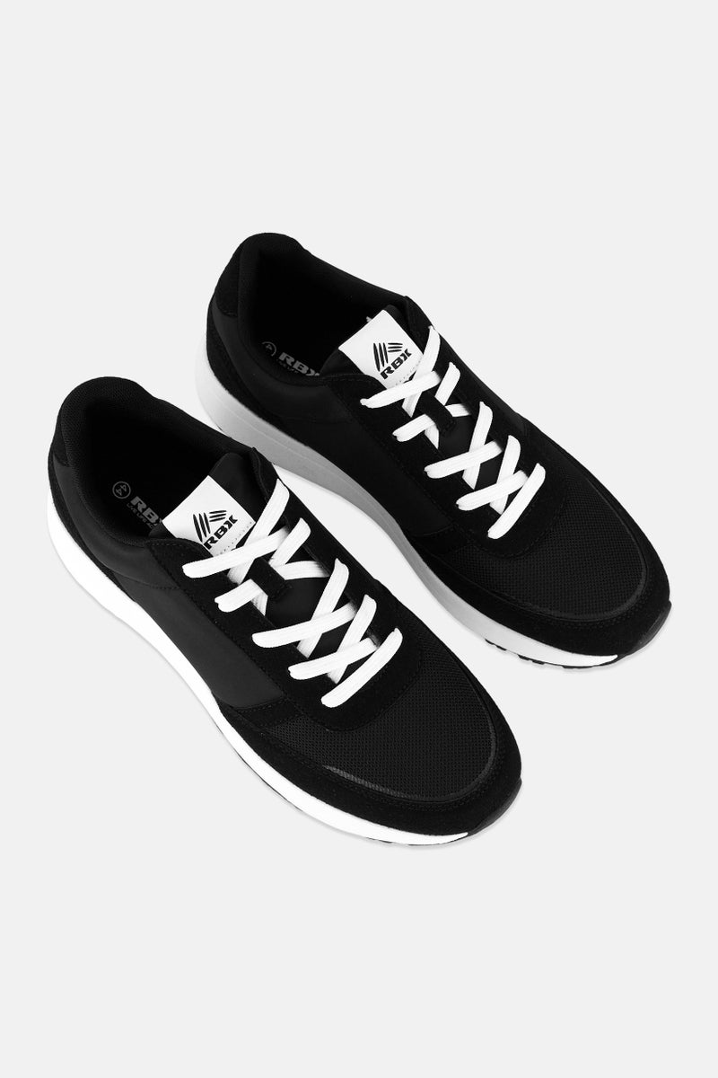 RBX Men Lace Up Running Shoes, Black - Image 4