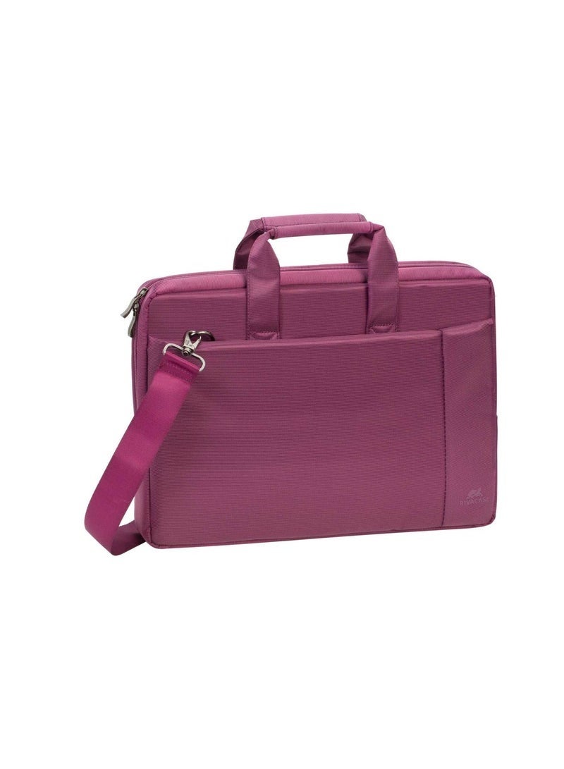 RIVACASE 8221 Laptop Bag for 13.3-Inch Laptops – Slim Protective Notebook Carry Case with Shoulder Strap & Multiple Compartments, Purple - Image 1