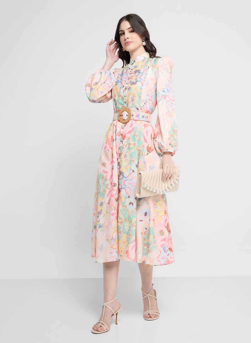Khizana Abstract Print Dress  - Image 4