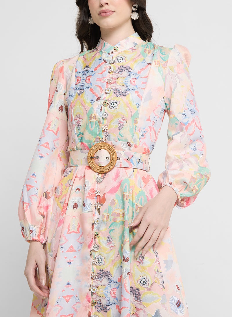 Khizana Abstract Print Dress  - Image 3