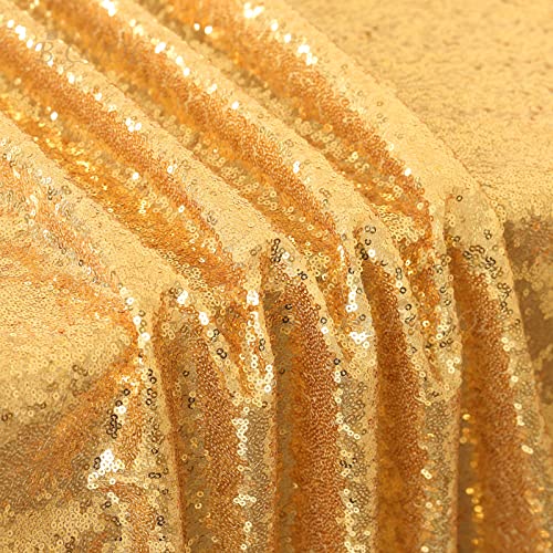 B.Cool B-COOL Sparkly Drape Tablecloth Gold Tablecloths Sequin Fabric Table Cloth for Ceremony Party Halloween 50x80 Inch - Image 5