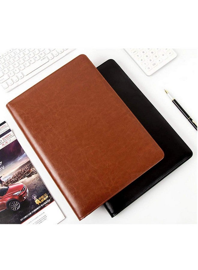 WAVEYU Padfolio Business/Resume Portfolio Folder Leather Interview Portfolio Business Portfolio Portfolio Organizer With Legal Pad Folder Clipboardinterview Folder For Men/Women Light Brown - Image 5