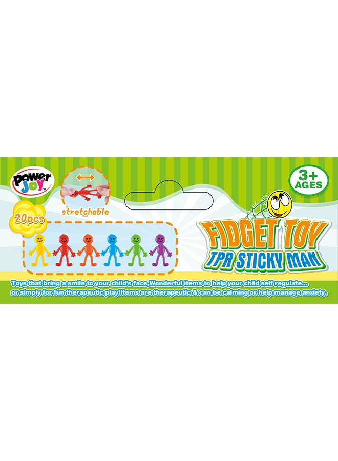 Power Joy لعبة فidget من باور جوي رجل لزج مصنوع من Tpr 20 قطعة - Image 1