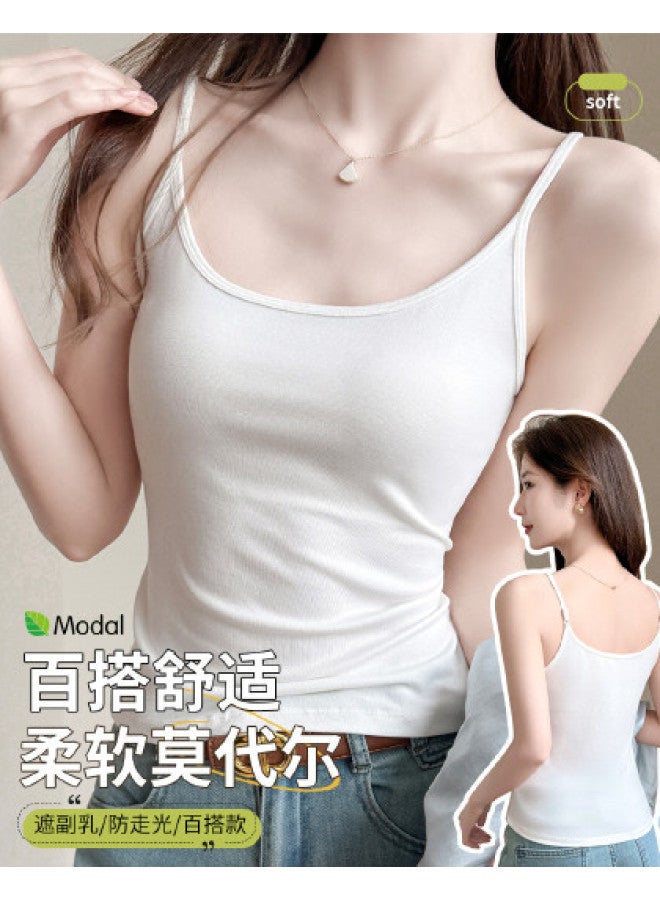 LANG SHA Women'S Tank Tops, Cool Modal Simple Solid Color Sweet And Cool Style Layering Vest For Women - Image 1