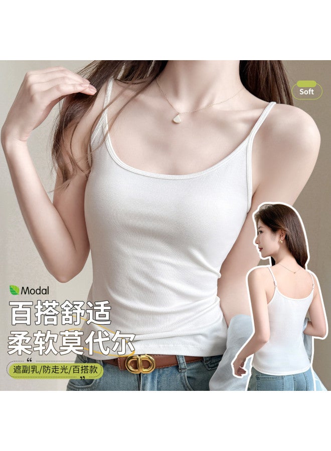 LANG SHA Women'S Tank Tops, Cool Modal Simple Solid Color Sweet And Cool Style Layering Vest For Women - Image 2