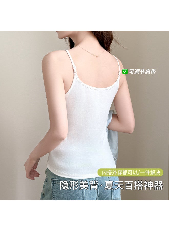 LANG SHA Women'S Tank Tops, Cool Modal Simple Solid Color Sweet And Cool Style Layering Vest For Women - Image 4