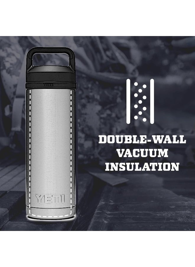 YETI Rambler 18 Oz Bottle, Vacuum Insulated, Stainless Steel With Chug Cap, White  - Image 4