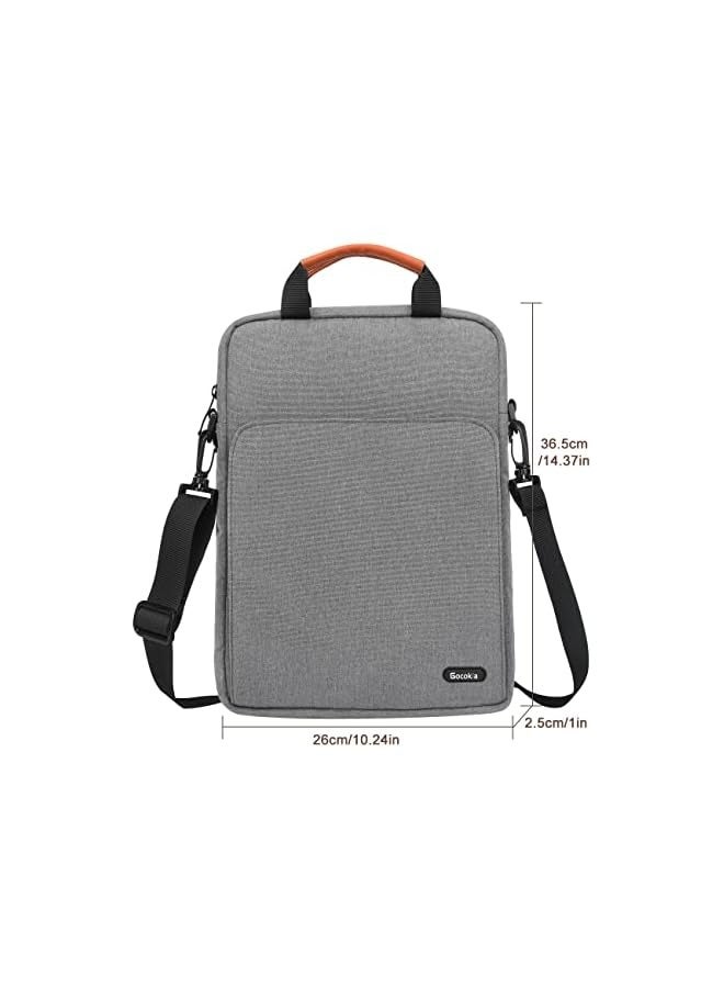 Gocokia 13 inch Laptop Shoulder Bag Carrying Pouch Sleeve Case with Large Front Pocket Vertical Laptop Sleeve Handbag for 13" MacBook - Image 2