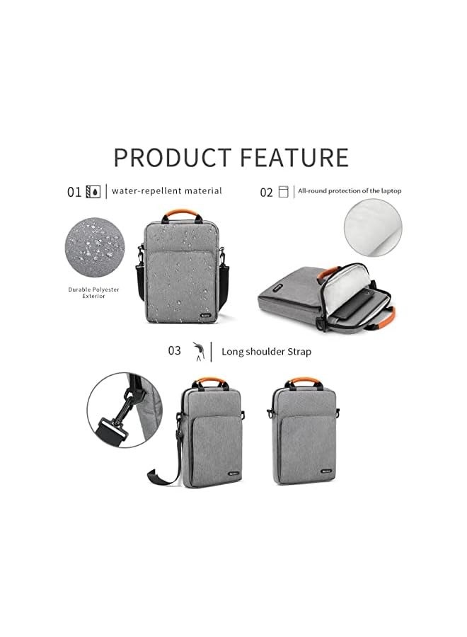 Gocokia 13 inch Laptop Shoulder Bag Carrying Pouch Sleeve Case with Large Front Pocket Vertical Laptop Sleeve Handbag for 13" MacBook - Image 5