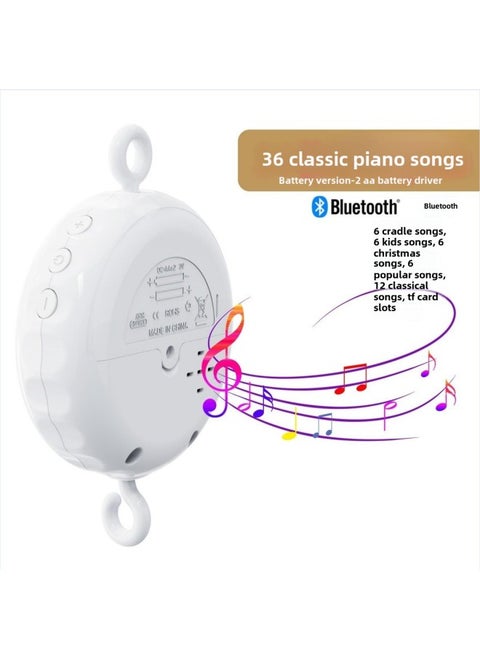 A1 Baby Bed Bell Toy Stand 3-node 66cm Universal Version Mechanical Music Rocking Cradle Bell Swing Wind Chime-Color:Battery Version/36 Piano Songs+bluetooth/bed Bell