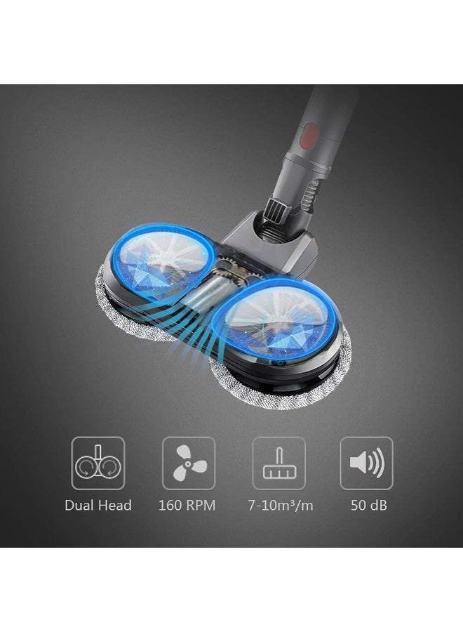 Drrobor  Electric Mop Head Attachment For Dyson V15 V11 V10 V8 V7 Vacuum Cleaner With Removable Water Tank, 13 Washable Mop Pads  - Image 1