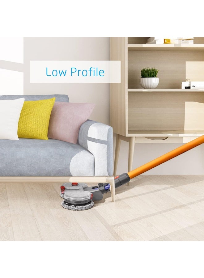 Drrobor  Electric Mop Head Attachment For Dyson V15 V11 V10 V8 V7 Vacuum Cleaner With Removable Water Tank, 13 Washable Mop Pads  - Image 3