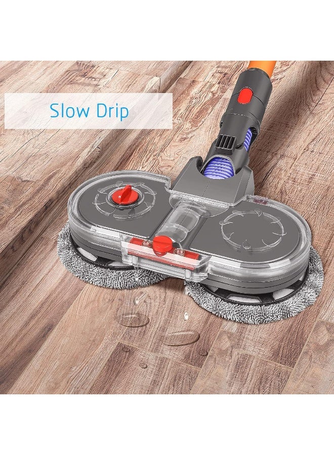 Drrobor  Electric Mop Head Attachment For Dyson V15 V11 V10 V8 V7 Vacuum Cleaner With Removable Water Tank, 13 Washable Mop Pads  - Image 5