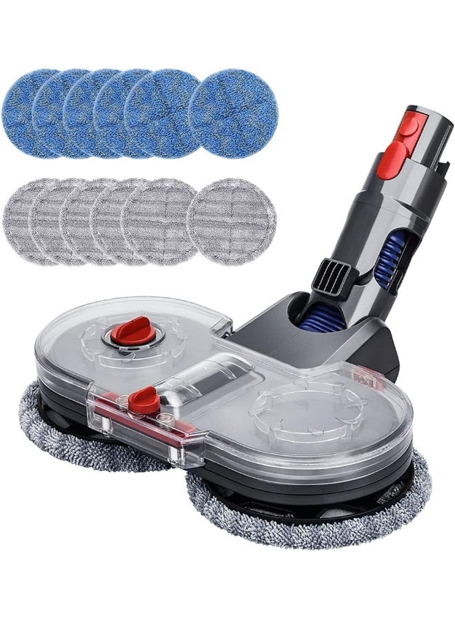 Drrobor  Electric Mop Head Attachment For Dyson V15 V11 V10 V8 V7 Vacuum Cleaner With Removable Water Tank, 13 Washable Mop Pads  - Image 2