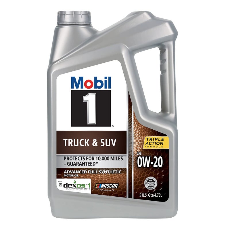 Mobil 1 Truck & SUV Full Synthetic Motor Oil 0W-20, 5 Quart - Image 1